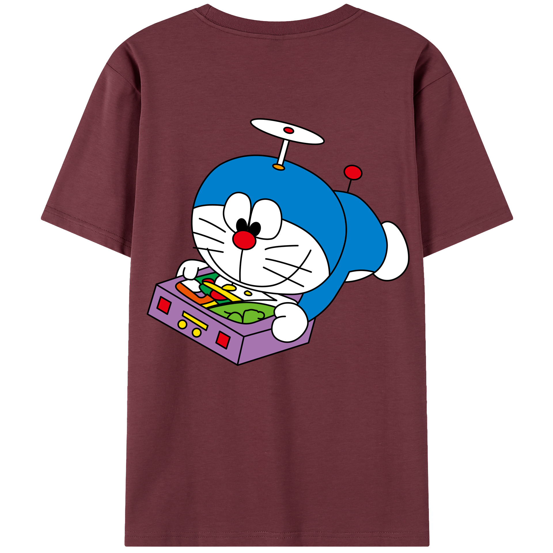 （画像用） ドラえもん Doraemon 綿100％半袖Tシャツ（背面プリント）